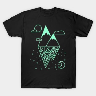 mountains geometric lineart T-Shirt